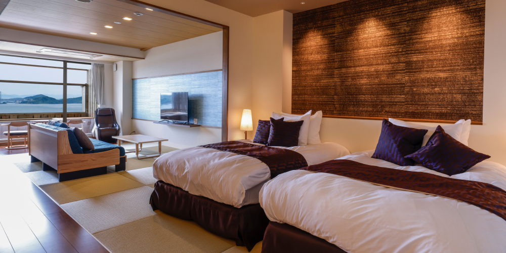 画像：露天風呂付客室 阿那賀