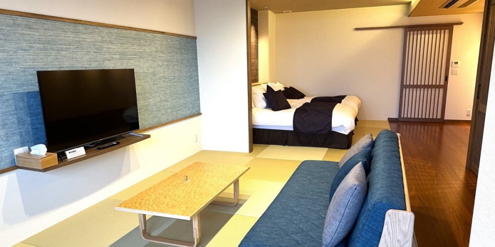 画像：露天風呂付客室 阿那賀